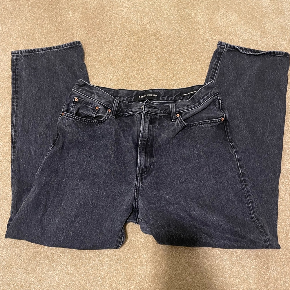 Denim Forum Charcoal Relaxed Jeans